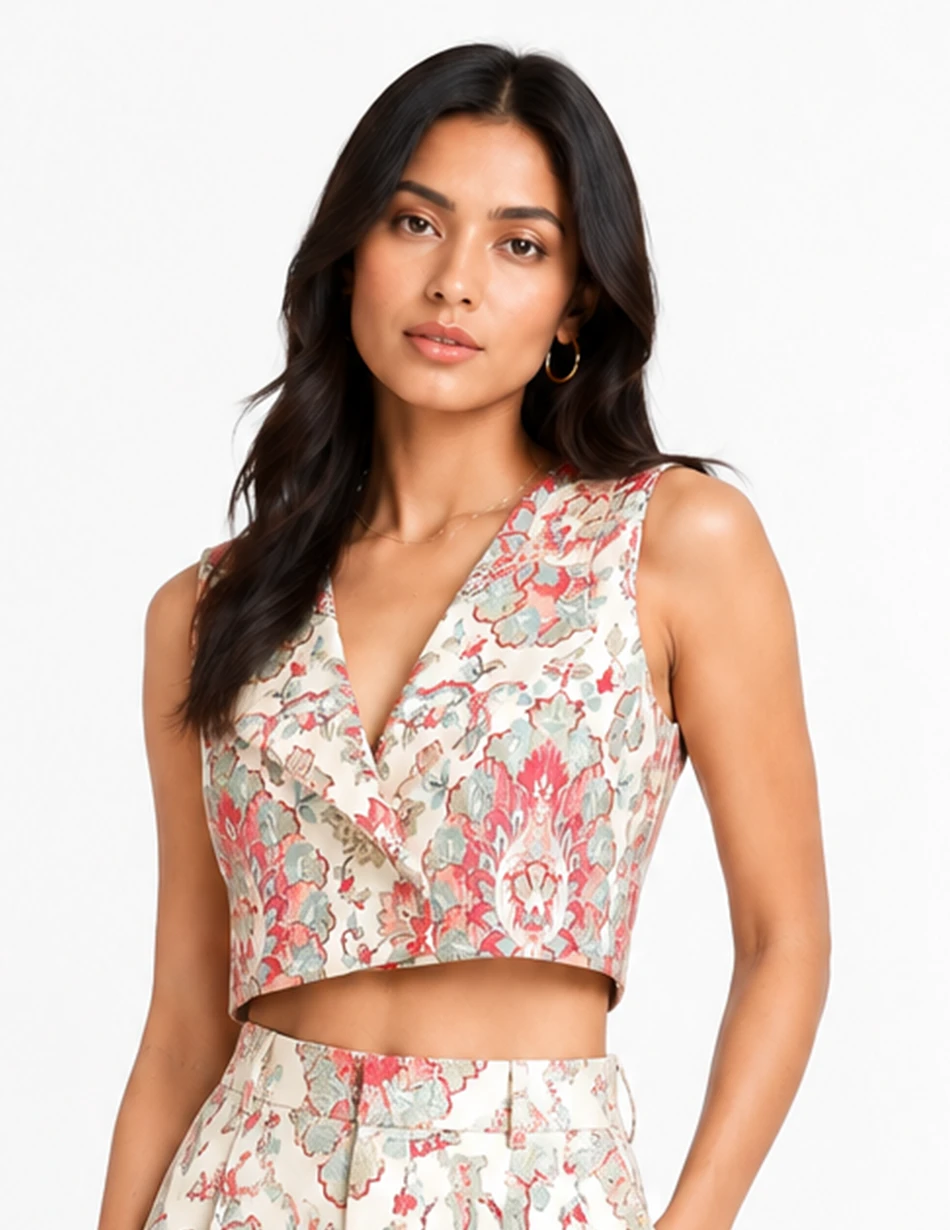 Elerra Street Vogue Floral Printed Couture Top