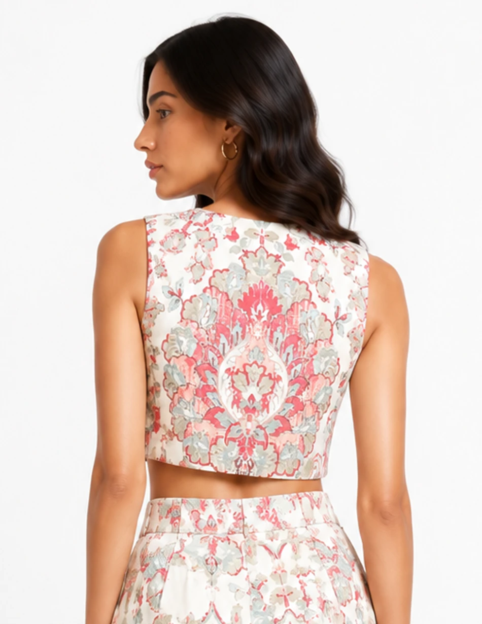 Elerra Street Vogue Floral Printed Couture Top