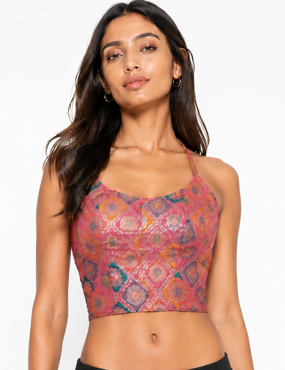 Elerra Orchid Royale Brocade Couture Saree Blouse